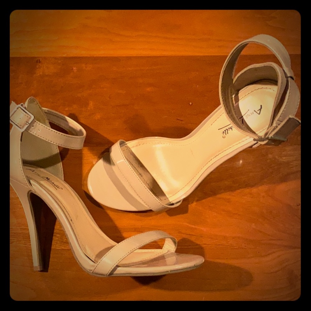 Nude sandal heel. Worn once. Size 9